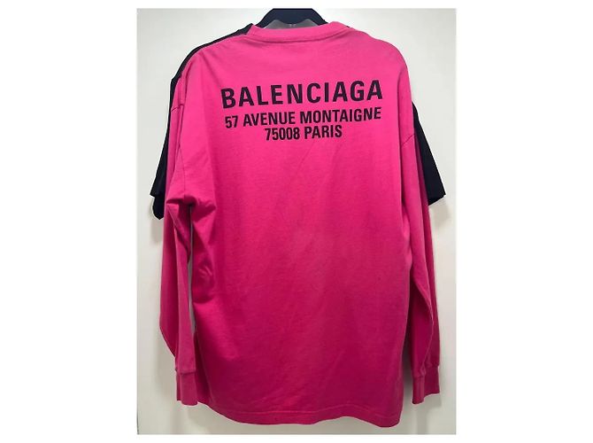 Balenciaga Logo T-Shirt und rosa Pullover Set Mehrfarben - Ansicht 2