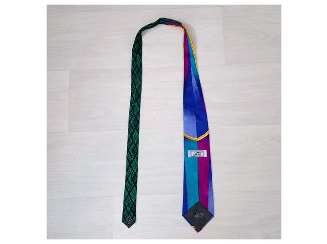 Gianni Versace Cravatta in Seta Jacquard Multicolore - vista 3