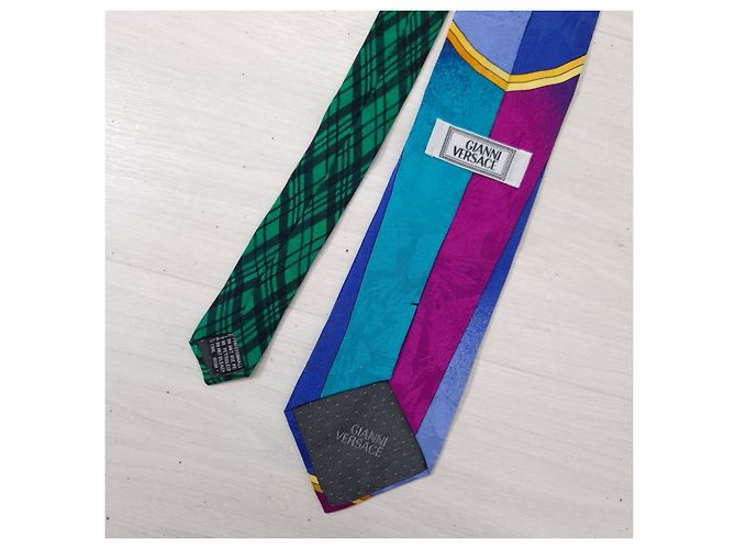 Gianni Versace Cravatta in Seta Jacquard Multicolore - vista 4