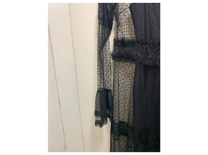 Balenciaga Set Tuta Nera e Vestito Trasparente Nero - vista 8