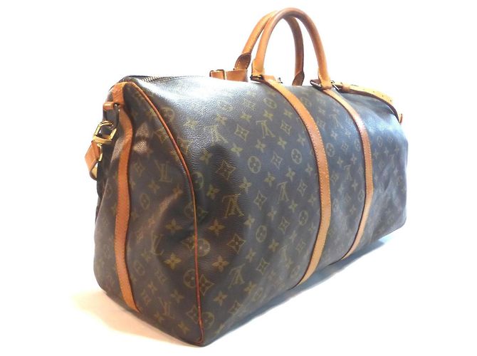 Louis Vuitton Keepall 55 Monogram Bolso de Viaje Castaño - vista 10