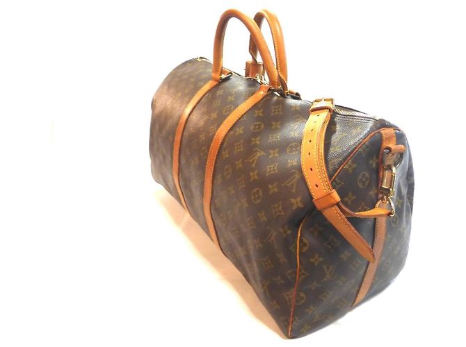 Louis Vuitton Keepall 55 Monogram Bolso de Viaje Castaño - vista 12