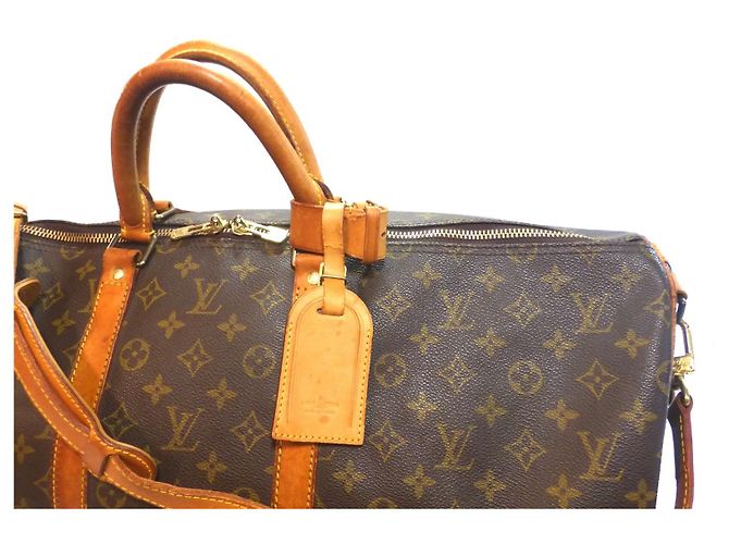 Louis Vuitton Keepall 55 Monogram Bolso de Viaje Castaño - vista 2