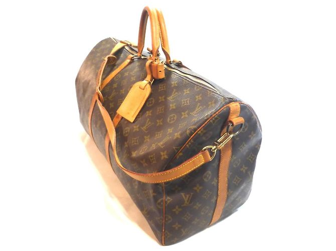 Louis Vuitton Keepall 55 Monogram Bolso de Viaje Castaño - vista 8