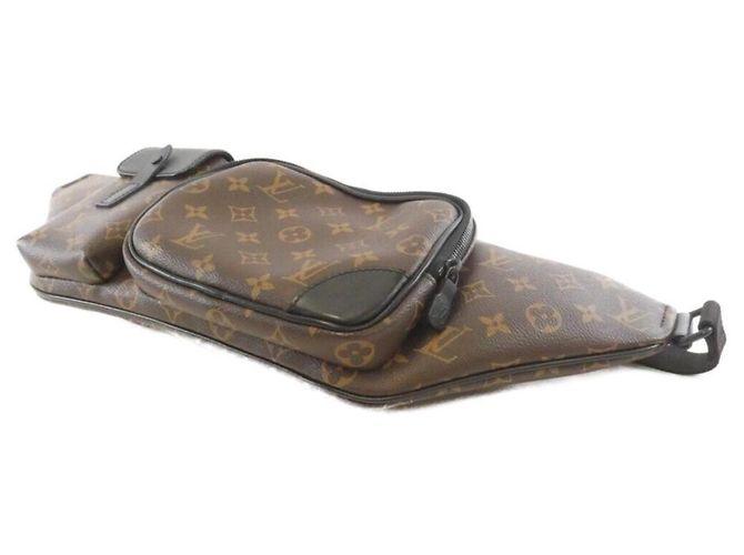 Bumbag Borsa a Spalla Monogram Macassar Louis Vuitton Marrone Nero - vista 3