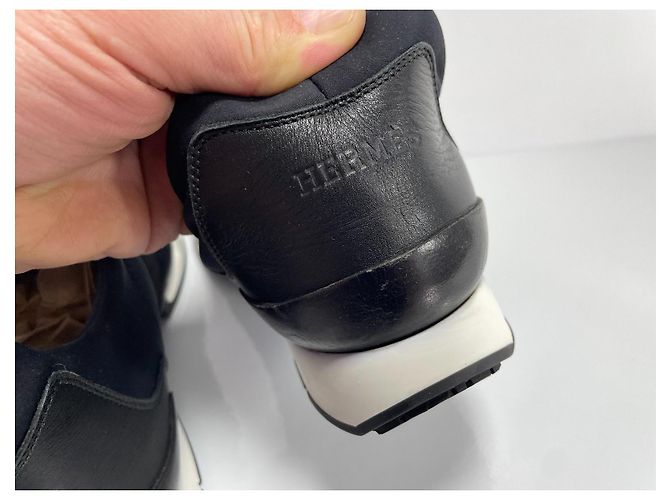 Sneakers Hermès Neoprene Nere Nero - vista 5