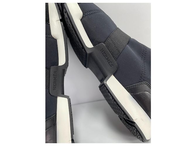 Sneakers Hermès Neoprene Nere Nero - vista 7