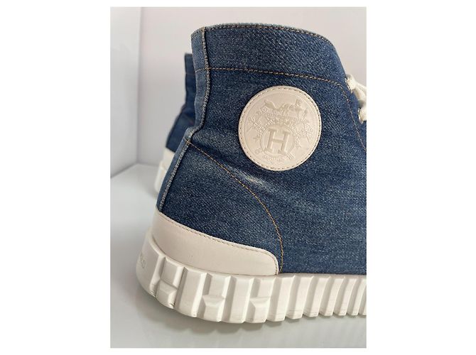 Sneakers Hermès Climb Denim Blu - vista 4