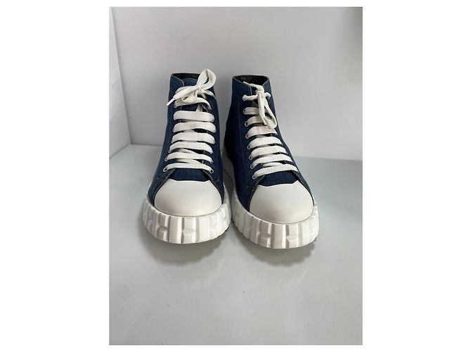 Sneakers Hermès Climb Denim Blu - vista 5