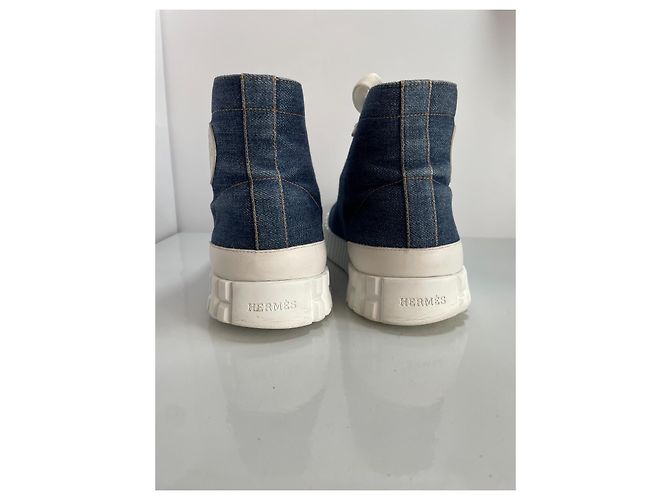 Sneakers Hermès Climb Denim Blu - vista 6