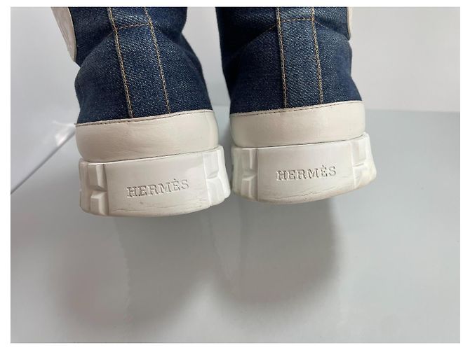 Sneakers Hermès Climb Denim Blu - vista 7