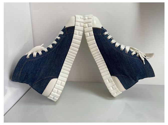Sneakers Hermès Climb Denim Blu - vista 8