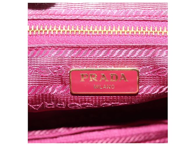 Prada Chain Tessuto and Saffiano Leather Small Rosa - vista 6