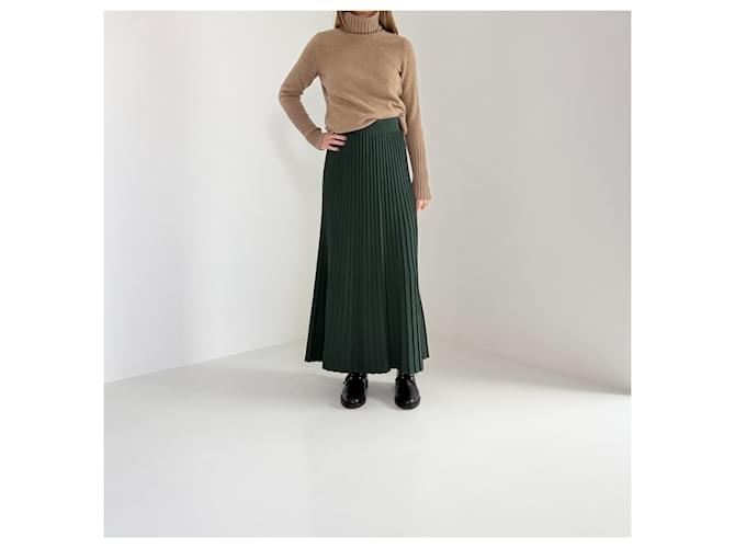 Falda midi plisada Weekend Max Mara verde oscuro - vista 2