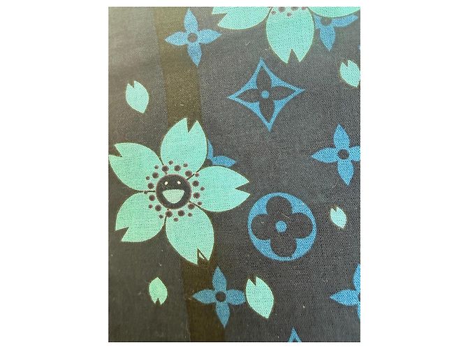 Louis Vuitton Bufanda de Algodón Monograma Takashi Murakami Azul Azul oscuro - vista 10