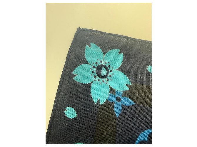 Louis Vuitton Bufanda de Algodón Monograma Takashi Murakami Azul Azul oscuro - vista 6