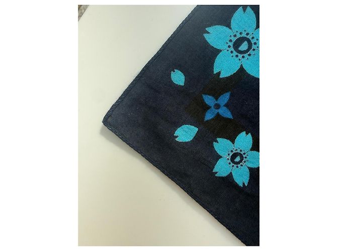 Louis Vuitton Bufanda de Algodón Monograma Takashi Murakami Azul Azul oscuro - vista 7