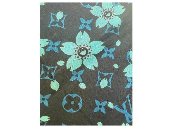Louis Vuitton Bufanda de Algodón Monograma Takashi Murakami Azul Azul oscuro - vista 9