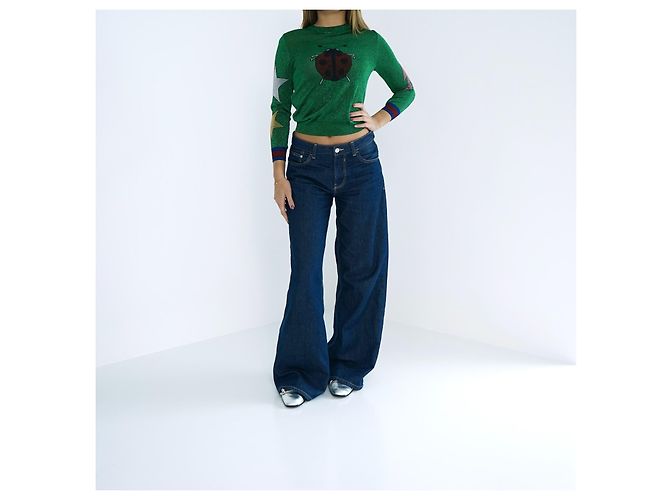 Gucci Suéter de Lurex Alessandro Michele Multicolor Verde - vista 2
