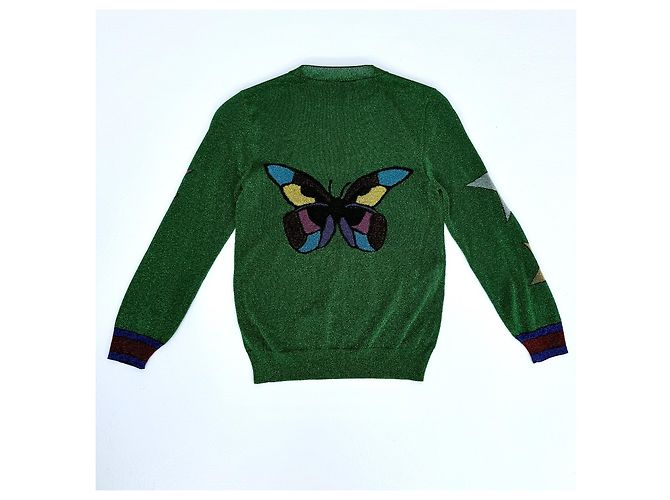 Gucci Suéter de Lurex Alessandro Michele Multicolor Verde - vista 4