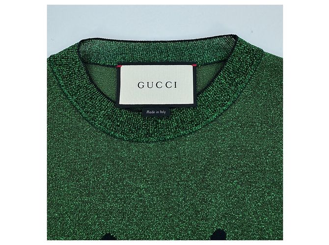 Gucci Suéter de Lurex Alessandro Michele Multicolor Verde - vista 6