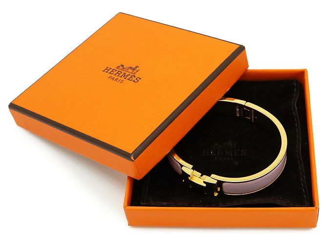 Bracciale Bangle in Smalto Clic H PM di Hermès Rosa - vista 9