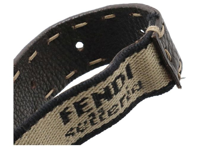 Borsa FENDI Selleria Villa Borghese Marrone scuro - vista 6