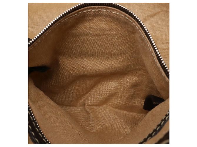 Borsa FENDI Selleria Villa Borghese Marrone scuro - vista 8