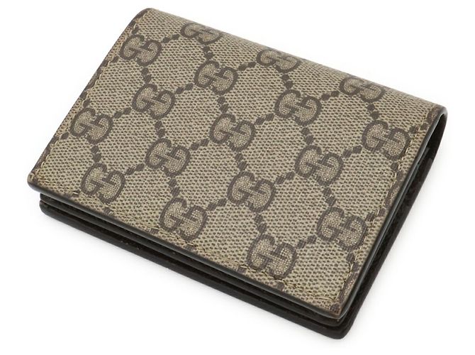 Billetera compacta bi-fold Gucci GG Supreme Multicolor Beige Amarillo - vista 3