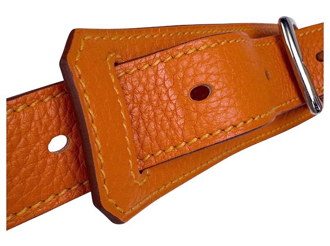 Borsa a Spalla Jypsiere 28 di Hermès Arancione Senape - vista 11