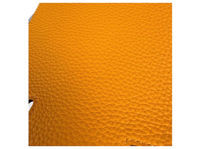Borsa a Spalla Jypsiere 28 di Hermès Arancione Senape - vista 12