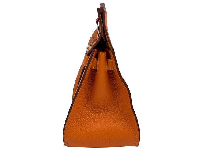 Borsa a Spalla Jypsiere 28 di Hermès Arancione Senape - vista 2