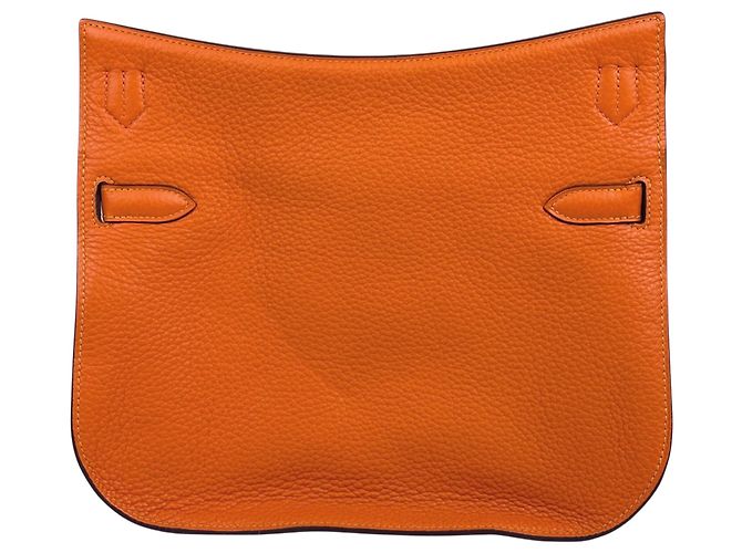 Borsa a Spalla Jypsiere 28 di Hermès Arancione Senape - vista 3
