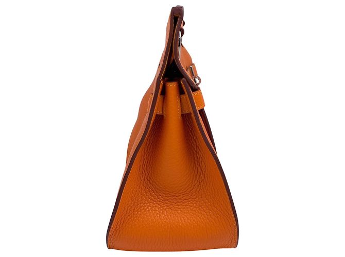 Borsa a Spalla Jypsiere 28 di Hermès Arancione Senape - vista 4