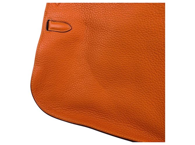 Borsa a Spalla Jypsiere 28 di Hermès Arancione Senape - vista 9