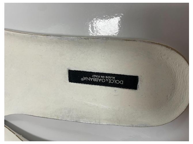 Sneakers in pelle bianca Dolce & Gabbana Logo DG Bianco - vista 10
