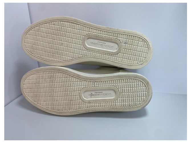 Sneakers in pelle bianca Dolce & Gabbana Logo DG Bianco - vista 7