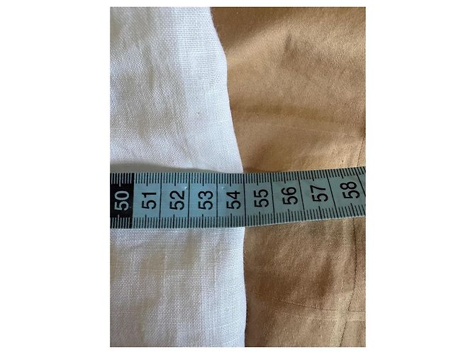 Cambon Pantalones de lino blanco Chanel de pierna ancha - vista 15