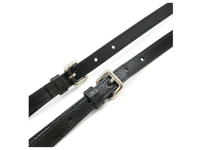 Clutch e borsa a spalla in pelle smaltata nera Prada Nero - vista 6