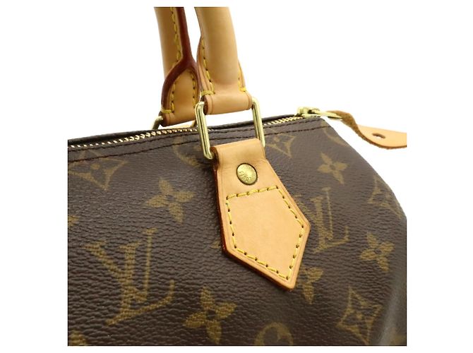 Borsa Louis Vuitton Monogram Speedy 25 Marrone - vista 9