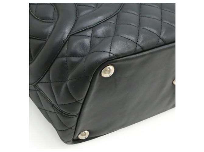 Große Schultertasche Chanel Cambon Line Coco Mark Schwarz Pink - Ansicht 4