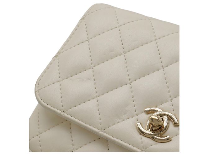 CHANEL Matelassé Schultertasche mit Kette Schwarz Roh - Ansicht 5