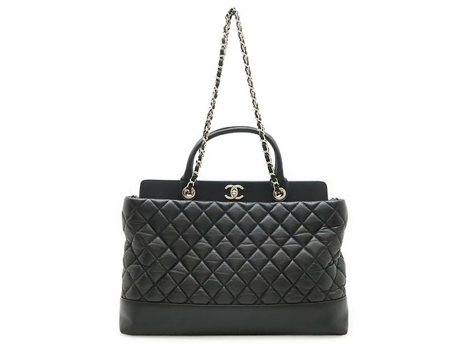 CHANEL Matelassé Coco Mark Portobello Tote Tasche Schwarz - Ansicht 2