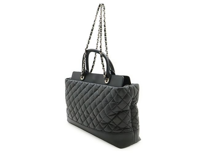 CHANEL Matelassé Coco Mark Portobello Tote Tasche Schwarz - Ansicht 3