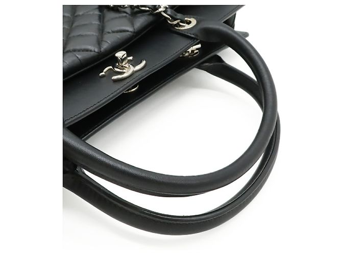 CHANEL Matelassé Coco Mark Portobello Tote Tasche Schwarz - Ansicht 5