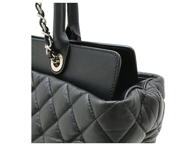 CHANEL Matelassé Coco Mark Portobello Tote Tasche Schwarz - Ansicht 9