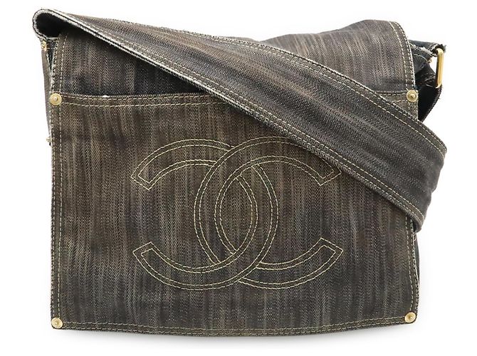 Borsa a Spalla in Denim Chanel - vista 2