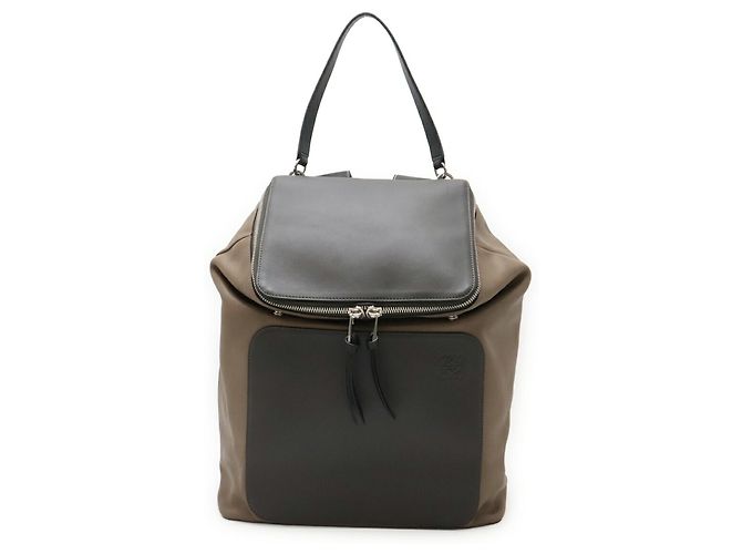 Loewe Goya Rindsleder Rucksack Braun Schwarz - Ansicht 2