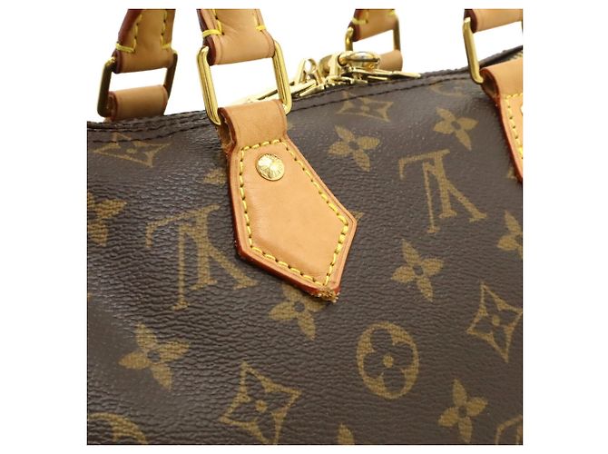 Borsa Louis Vuitton Monogram Speedy Bandolere 25 Marrone - vista 7