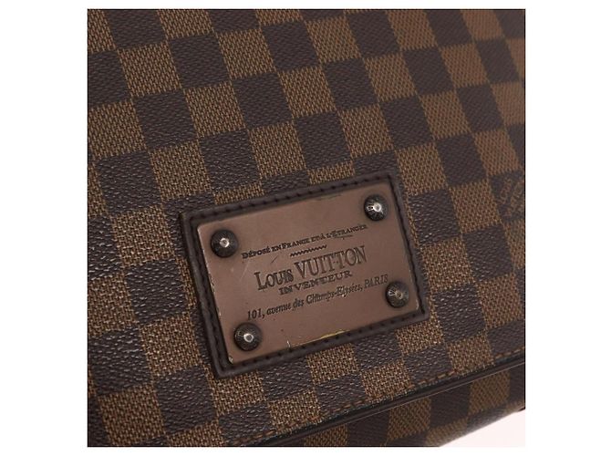 LOUIS VUITTON Borsa a Spalla Brooklyn MM Damier Ebene N51211 LV Auth bs35045 - vista 18